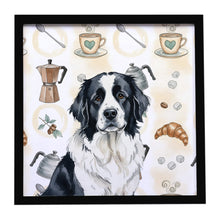 Load image into Gallery viewer, Landseer Newfoundland Coffee Bar Framed Metal Print