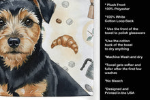Load image into Gallery viewer, Black and Tan Norfolk Terrier Coffee Bar Kitchen Towel