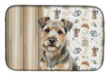 Load image into Gallery viewer, Grizzle and Tan Norfolk Terrier Coffee Bar Dish Drying Mat
