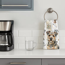 Load image into Gallery viewer, Grizzle and Tan Norfolk Terrier Coffee Bar Kitchen Towel
