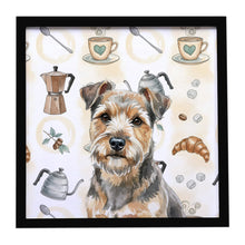 Load image into Gallery viewer, Grizzle and Tan Norfolk Terrier Coffee Bar Framed Metal Print