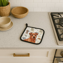 Load image into Gallery viewer, Red Norfolk Terrier Coffee Bar Pair of Pot Holders