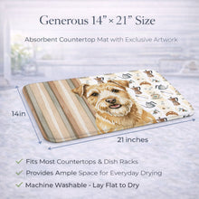 Load image into Gallery viewer, Wheaten Norfolk Terrier Coffee Bar Dish Drying Mat