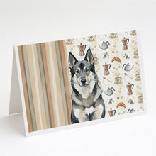 Load image into Gallery viewer, Norwegian Elkhound Coffee Bar Greeting Cards Pack of 8