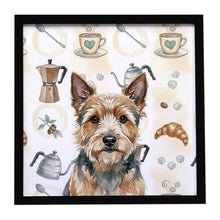 Load image into Gallery viewer, Norwich Terrier Coffee Bar Framed Metal Print