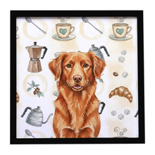 Load image into Gallery viewer, Copper Nova Scotia Duck Tolling Retriever Coffee Bar Framed Metal Print