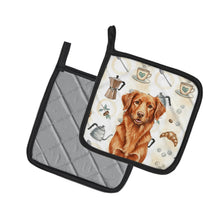 Load image into Gallery viewer, Copper Nova Scotia Duck Tolling Retriever Coffee Bar Pair of Pot Holders
