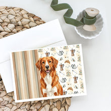 Load image into Gallery viewer, Orange Nova Scotia Duck Tolling Retriever Coffee Bar Greeting Cards Pack of 8