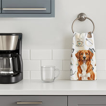 Load image into Gallery viewer, Orange Nova Scotia Duck Tolling Retriever Coffee Bar Kitchen Towel
