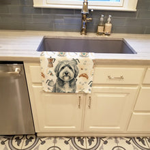 Load image into Gallery viewer, Gray and White Old English Sheepdog Coffee Bar Kitchen Towel