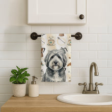 Load image into Gallery viewer, Gray and White Old English Sheepdog Coffee Bar Kitchen Towel