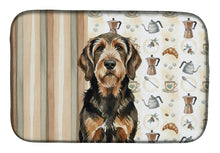 Load image into Gallery viewer, Black and Tan Otterhound Coffee Bar Dish Drying Mat