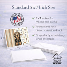 Load image into Gallery viewer, Black and Tan Otterhound Coffee Bar Greeting Cards Pack of 8