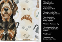 Load image into Gallery viewer, Black and Tan Otterhound Coffee Bar Kitchen Towel