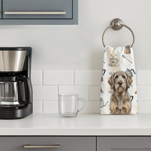 Load image into Gallery viewer, Grizzle and Tan Otterhound Coffee Bar Kitchen Towel