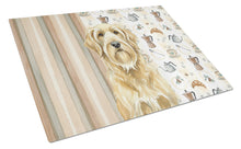 Load image into Gallery viewer, Wheaten and Tan Otterhound Coffee Bar Glass Cutting Board