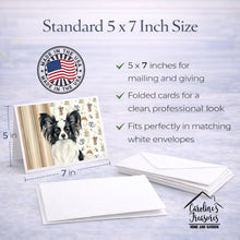 Load image into Gallery viewer, Black and White Papillon Coffee Bar Greeting Cards Pack of 8