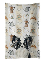 Load image into Gallery viewer, Black and White Papillon Coffee Bar Kitchen Towel
