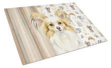 Load image into Gallery viewer, Lemon and White Papillon Coffee Bar Glass Cutting Board