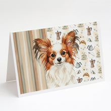 Load image into Gallery viewer, White with Red Papillon Coffee Bar Greeting Cards Pack of 8