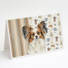 Load image into Gallery viewer, White with Sable Papillon Coffee Bar Greeting Cards Pack of 8