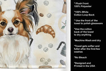 Load image into Gallery viewer, White with Sable Papillon Coffee Bar Kitchen Towel