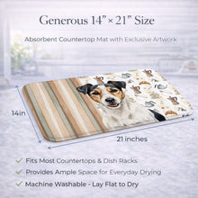 Load image into Gallery viewer, Parson Russell Terrier Coffee Bar Dish Drying Mat