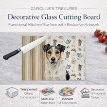 Load image into Gallery viewer, Parson Russell Terrier Coffee Bar Glass Cutting Board