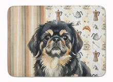 Load image into Gallery viewer, Black and Tan Pekingese Coffee Bar Memory Foam Kitchen Mat