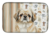 Load image into Gallery viewer, Fawn Pekingese Coffee Bar Dish Drying Mat