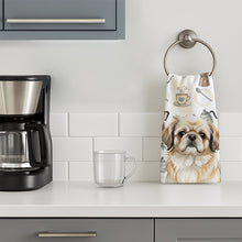 Load image into Gallery viewer, Fawn Pekingese Coffee Bar Kitchen Towel