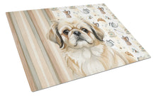 Load image into Gallery viewer, Fawn Pekingese Coffee Bar Glass Cutting Board