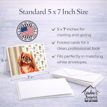 Load image into Gallery viewer, Red Pekingese Coffee Bar Greeting Cards Pack of 8