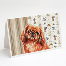 Load image into Gallery viewer, Red Pekingese Coffee Bar Greeting Cards Pack of 8