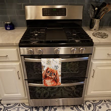 Load image into Gallery viewer, Red Pekingese Coffee Bar Kitchen Towel