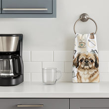 Load image into Gallery viewer, Sable Pekingese Coffee Bar Kitchen Towel