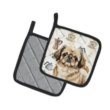 Load image into Gallery viewer, Sable Pekingese Coffee Bar Pair of Pot Holders