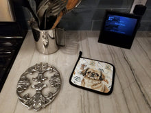 Load image into Gallery viewer, Sable Pekingese Coffee Bar Pair of Pot Holders