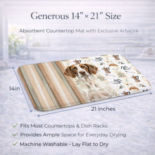 Load image into Gallery viewer, Liver and White Pointer Coffee Bar Dish Drying Mat