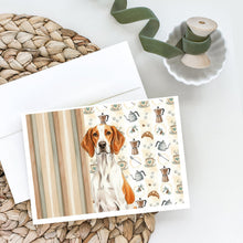 Load image into Gallery viewer, Orange and White Pointer Coffee Bar Greeting Cards Pack of 8