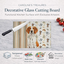 Load image into Gallery viewer, Orange and White Pointer Coffee Bar Glass Cutting Board