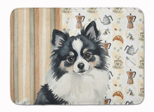 Load image into Gallery viewer, Black and White Pomeranian Coffee Bar Memory Foam Kitchen Mat