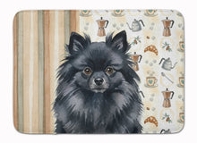 Load image into Gallery viewer, Black Pomeranian Coffee Bar Memory Foam Kitchen Mat