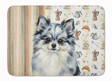 Load image into Gallery viewer, Blue Merle Pomeranian Coffee Bar Memory Foam Kitchen Mat