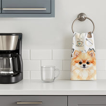 Load image into Gallery viewer, Pomeranian Coffee Bar Kitchen Towel
