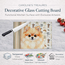 Load image into Gallery viewer, Pomeranian Coffee Bar Glass Cutting Board
