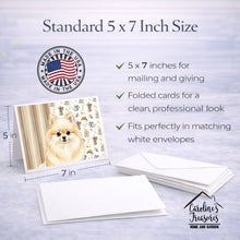 Load image into Gallery viewer, Cream Pomeranian Coffee Bar Greeting Cards Pack of 8