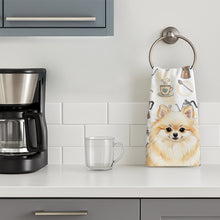 Load image into Gallery viewer, Cream Pomeranian Coffee Bar Kitchen Towel