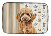 Load image into Gallery viewer, Miniature Apricot Poodle Coffee Bar Dish Drying Mat