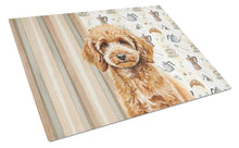 Load image into Gallery viewer, Miniature Apricot Poodle Coffee Bar Glass Cutting Board